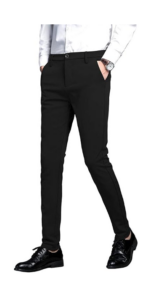 Men's Stretch Dress Pants Slim Fit Skinny Suit Pants