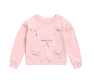 Kids' 3d Bow Sweatshirt Size 4-6