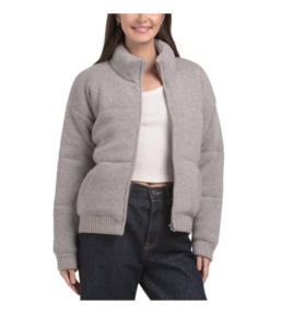 Merino Wool and Cashmere Blend Puffer Jacket