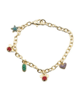 Gold Mickey Minnie Charm Bracelet