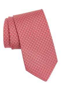 Gancini Print Silk Tie