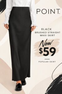 Brushed Straight Maxi Skirt
