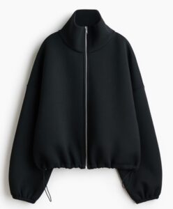 Drawstring-detail Scuba Jacket