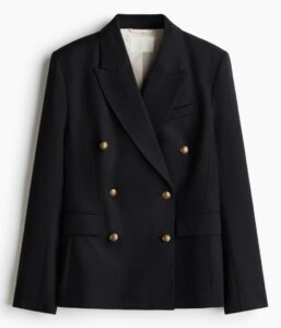 Double-breasted Twill Blazer