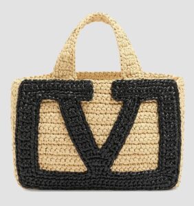 Viva Superstar Small Shopping Bag in Raffia