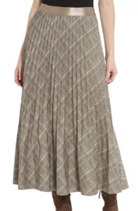 Sabrina Ponté Pleated Midi Skirt