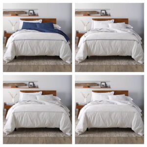 100% Cotton Percale Satin Stitched 3-pc. Duvet Cover Set, Full/queen