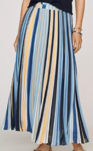 Maeve Sheer Pleated Maxi Skirt