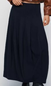 Modern Barrel Midi Skirt