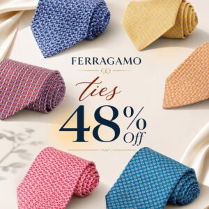 48% off Ferragamo Ties!!