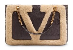 Viva Superstar Small Shearling Shopping Shoulder Bag