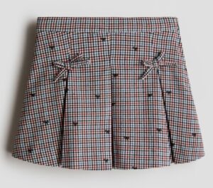 Bow-detail Pleated Skirt