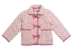 Toddler Girls Bow Quilted Sherpa Jacket