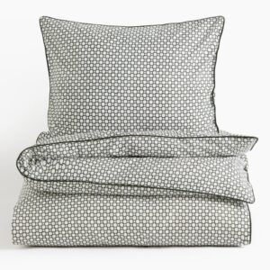 Patterned Cotton Twin Duvet Cover Set