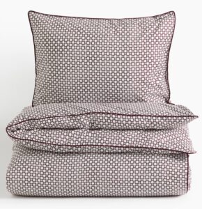 Patterned Cotton Twin Duvet Cover Set