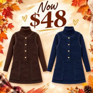 Girls' Corduroy Pinafore Dress