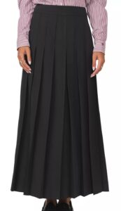 Pleated Front Maxi Skirt