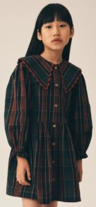 Red Collar Tartan Dress (3-16yrs)