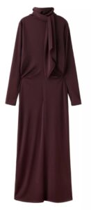 Women's Wraparound Lapel Collar Long-sleeve Wrap Dress