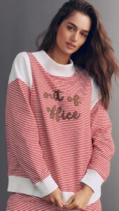 Daily Practice Cotton Embroidered Mock-neck Sweatshirt