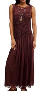 Anora Lace Trim Maxi Dress