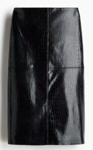 Coated Pencil Skirt