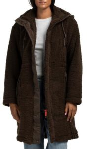 Iris Sherpa Longline Mixed Media Active Coat
