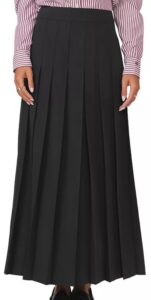 Pleated Front Maxi Skirt