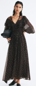 Lace-detail Chiffon Dress