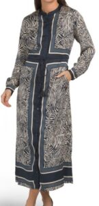 Coco Long Sleeve Drawstring Shirt Dress