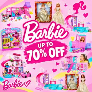 Up to 70% off Barbie!