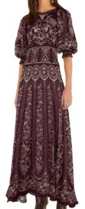 Liz Balloon Sleeve Maxi Dress