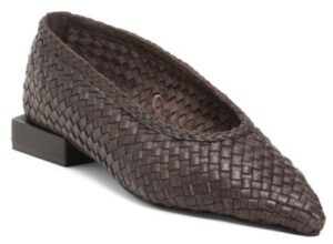Yara Woven Pointed Toe Ballerina Flats