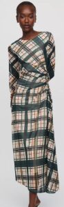 Ruched Mesh Midi Dress
