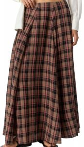 Women's Ives Maxi Plaid Pleated Skirt