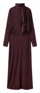 Women's Wraparound Lapel Collar Long-sleeve Wrap Dress