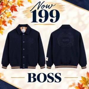 Little Boy's & Boy's Logo Wool-blend Varsity Jacket