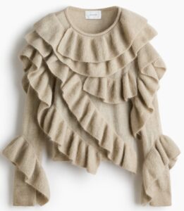 Flounced Mohair-blend Sweater