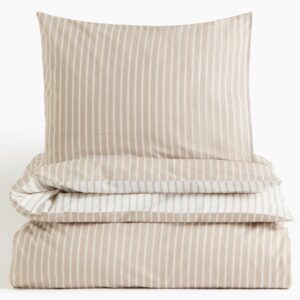 Striped Cotton Single Duvet Cover Set