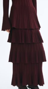 Tiered Ribbed Skirt