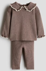 2-piece Rib-knit Cotton Set