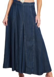 Contrast Stitch Midi Skirt