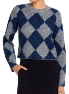 Argyle Crewneck Long Sleeve Sweater - Exclusive