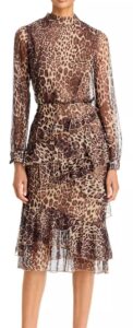 Jayla Leopard Print Tiered Ruffle Dress