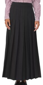 Pleated Front Maxi Skirt