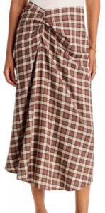Laurel Cotton Gathered Midi Skirt