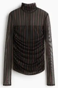 Image of sale on Mesh Mock Turtleneck Top