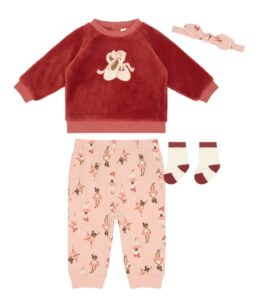 4-piece Fleece Sweatshirt & Leggings Set