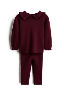 2-piece Rib-knit Cotton Set 2m-3y