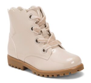 Faux Patent Finish Combat Boots (toddler)